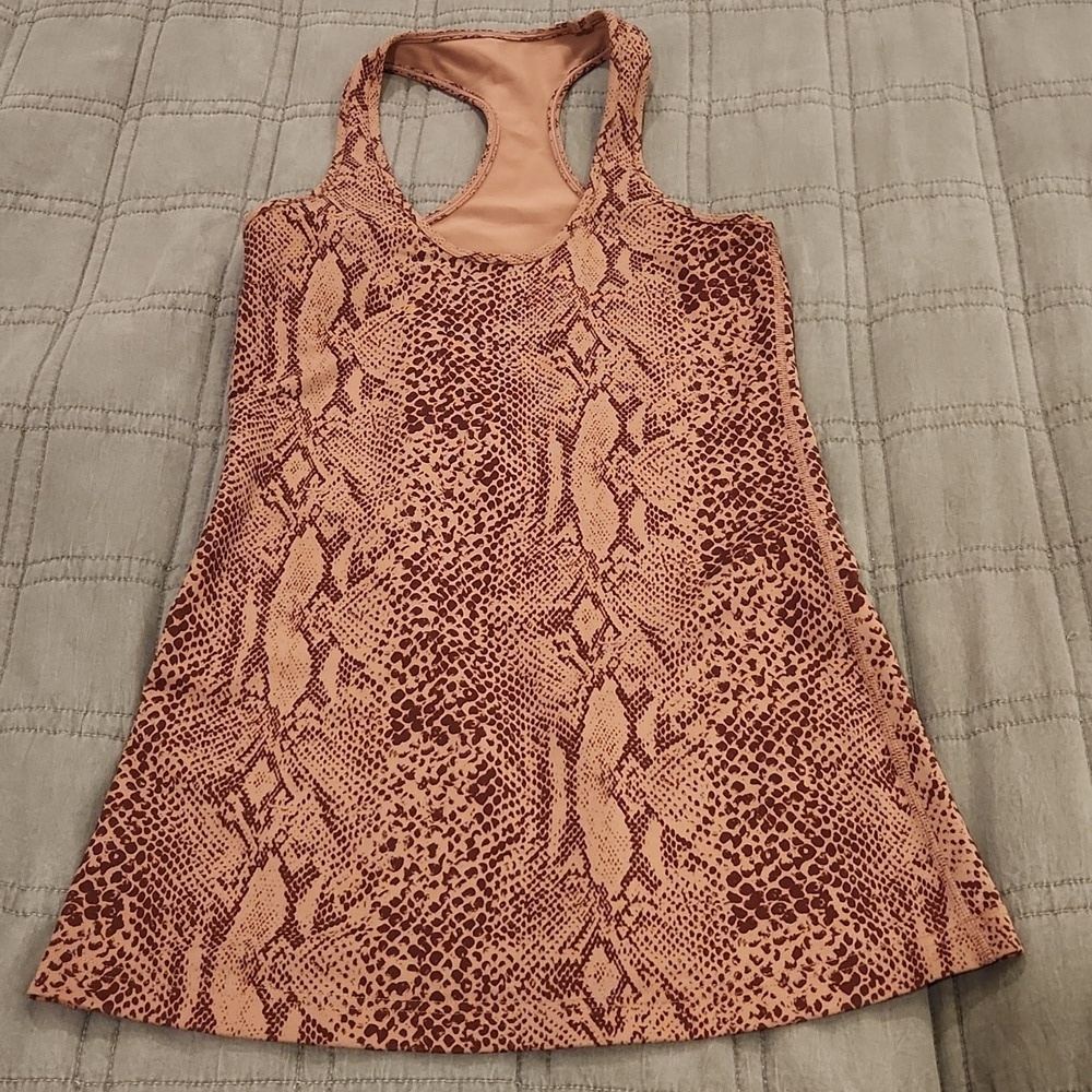 Lululemon Athletica Snake Print Tank Top - Pink and Brown, New Without Tags!